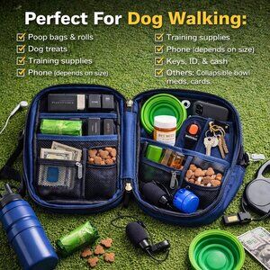 Compact Pet Walker's Wristlet Organizer Bag